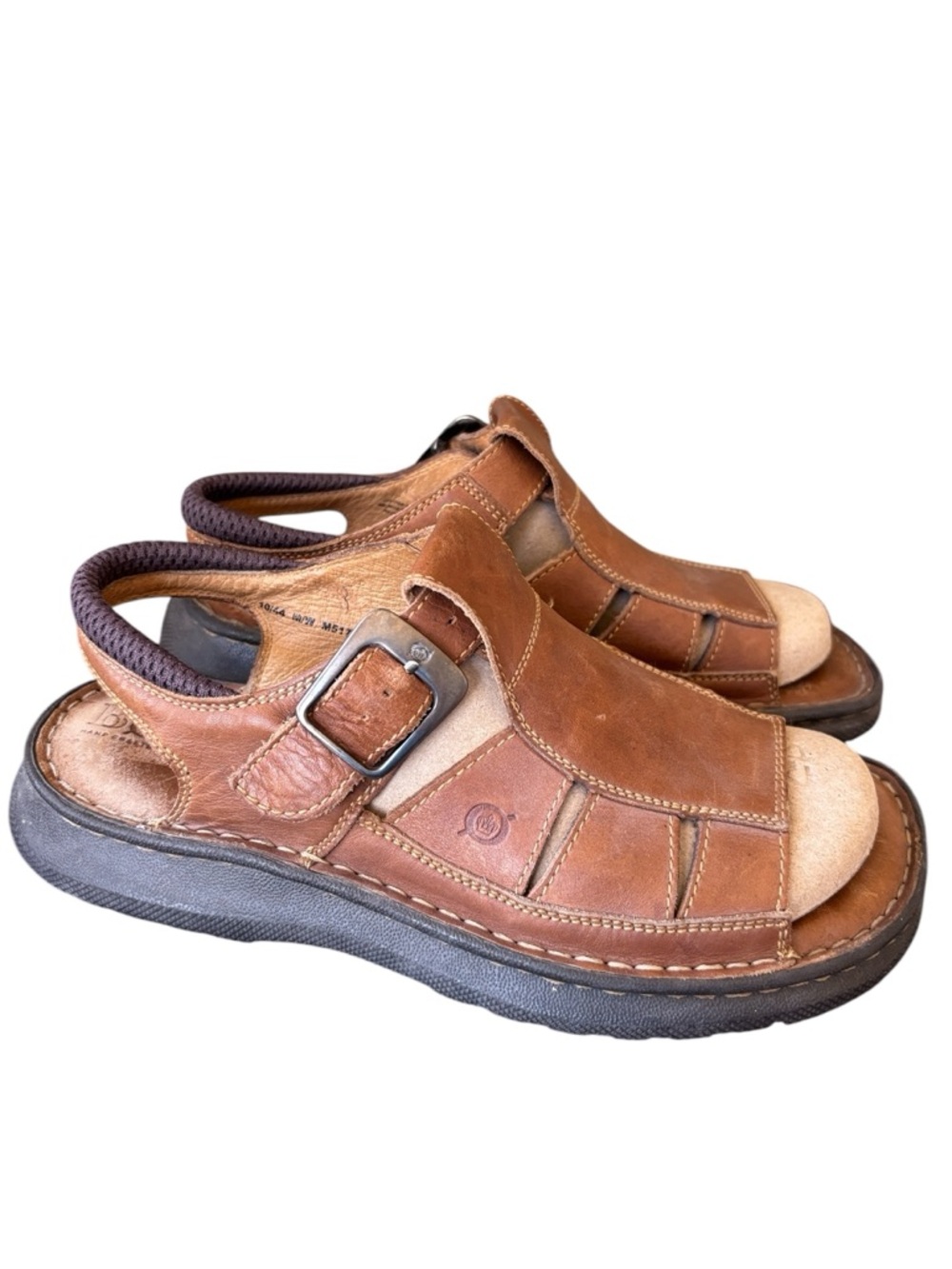 Born Joshua Brown Leather Open Toe Fisherman’s Sandal Size 10 / EU 44